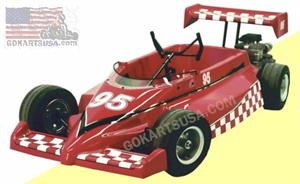 Indy Car with Checkerboard Graphics